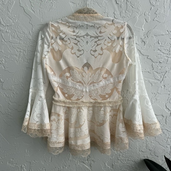 ALEXIS ALEXINA LACE TOP IN PEARL WHITE, size Small - Picture 8 of 12